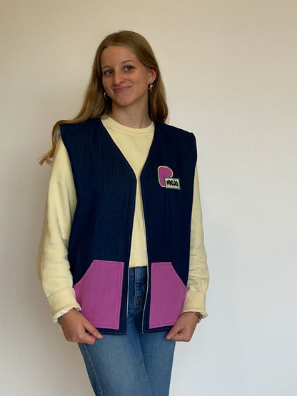 Gilet Réversible en Denim